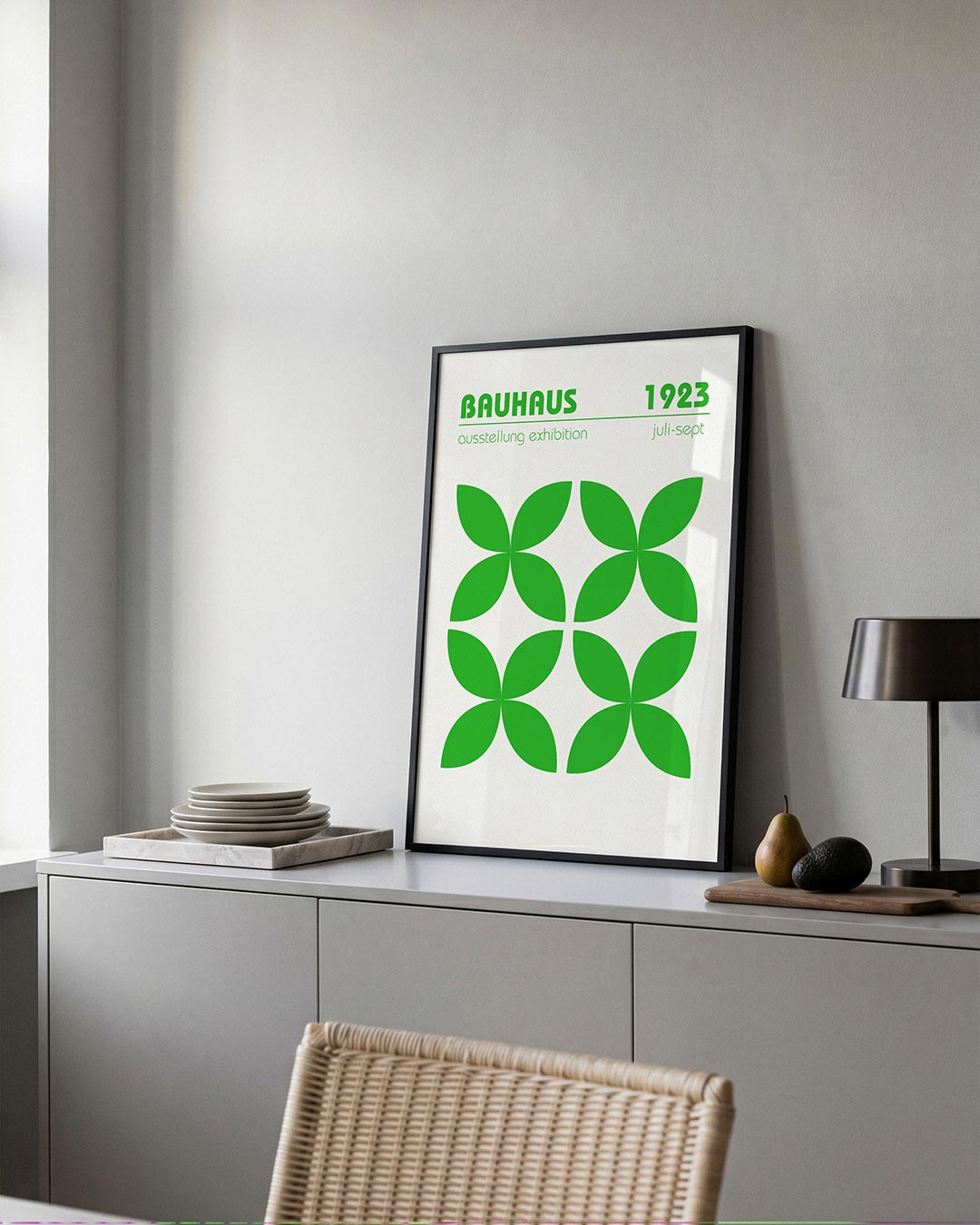 Groene vormenritme Poster