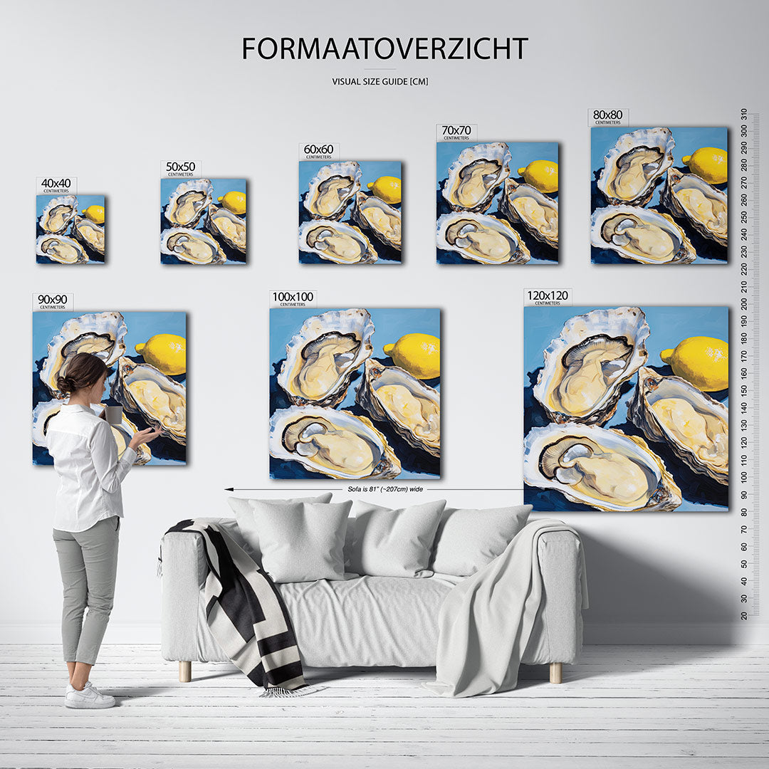 Oesters en citroen Kunstwerk