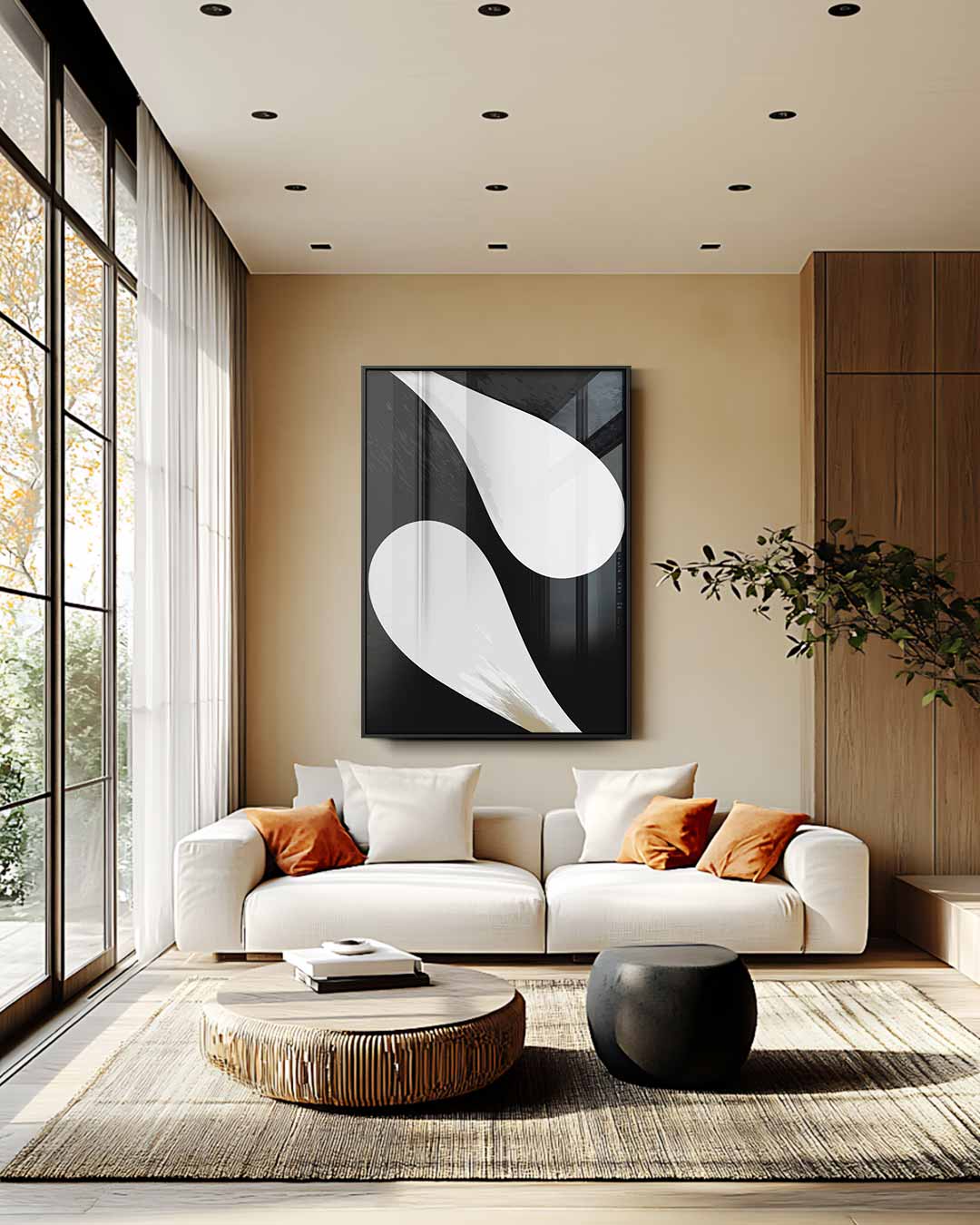 Vloeiende Stroom Kunstwerk-canvas-dibond-plexiglas-wanddecoratie-WallArtistic