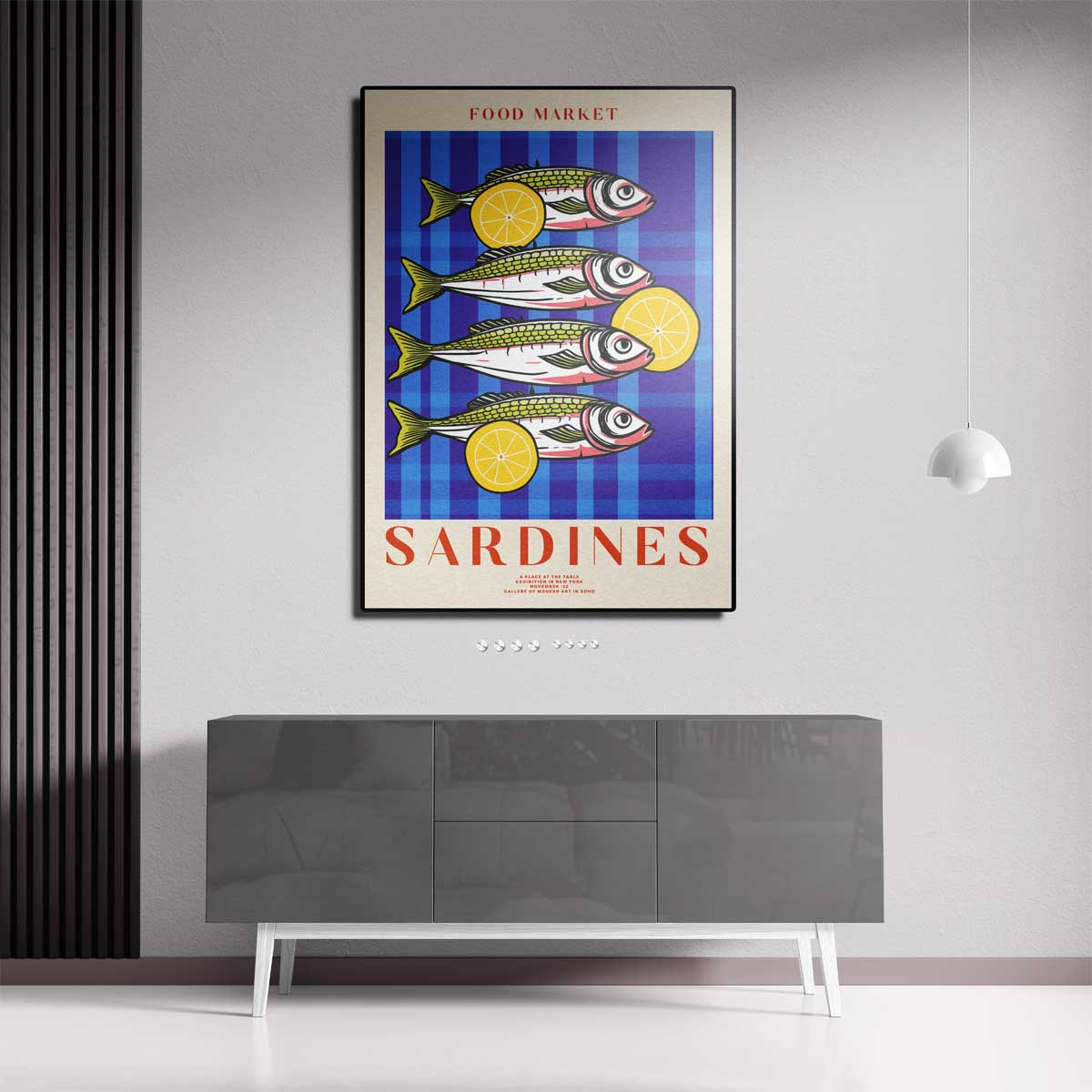 Vrolijke Sardientjes Kunstwerk-canvas-dibond-plexiglas-wanddecoratie-WallArtistic