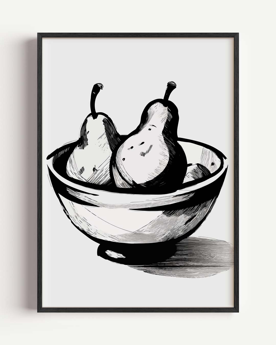 Stijlvolle Perentekening Poster-WallArtistic