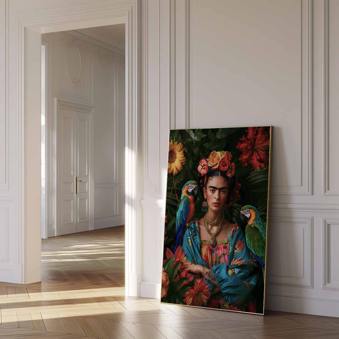 Kleurrijke Tropische Portretposter-WallArtistic