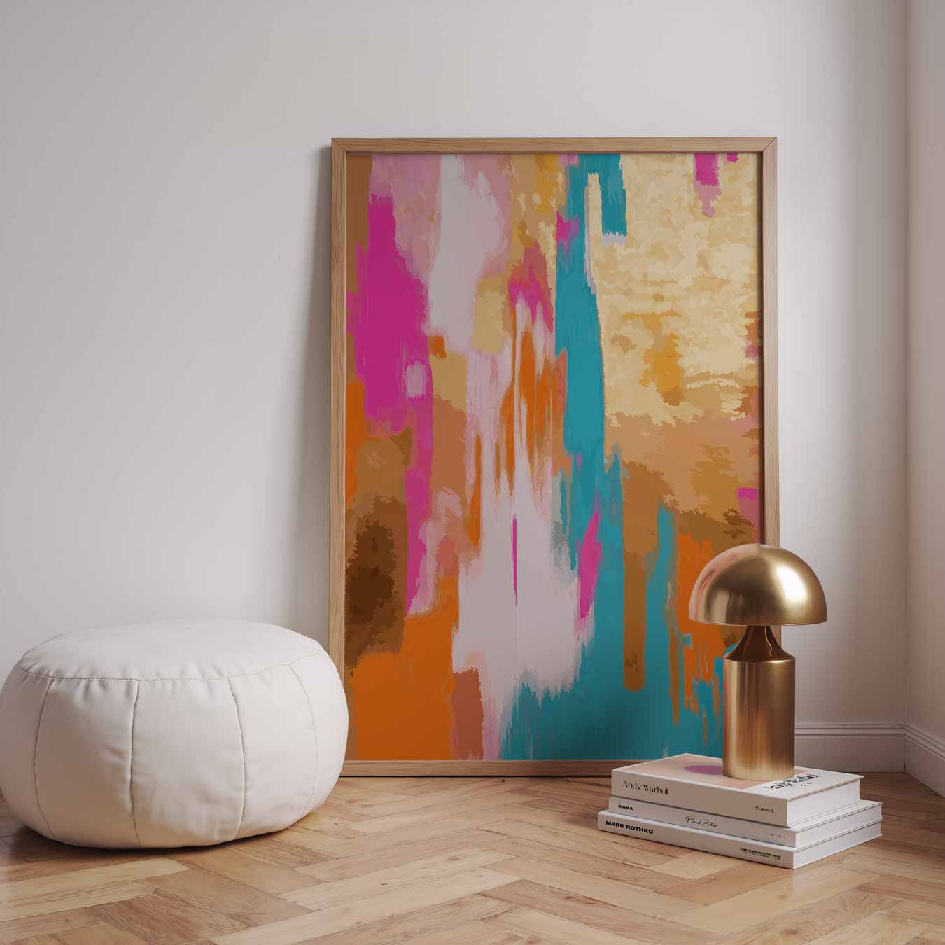 Kleurrijke Abstracte Expressie Poster