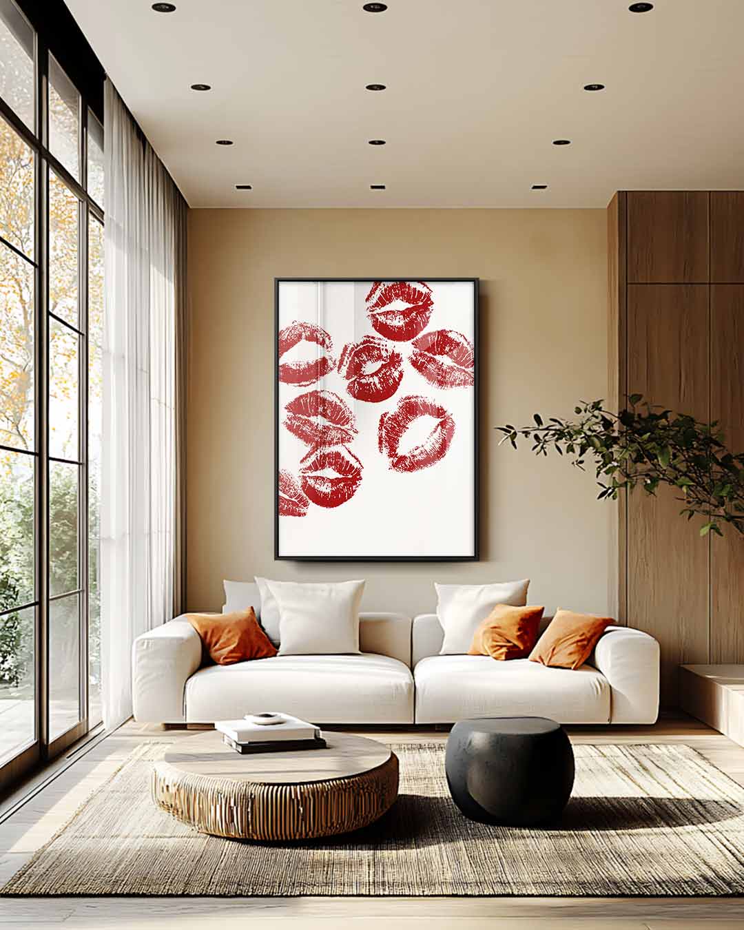 Luxe Lippenafdrukken Kunstwerk Kunstwerk-canvas-dibond-plexiglas-wanddecoratie-WallArtistic