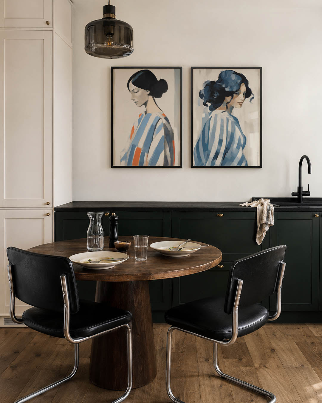 Stille vrouw Posterset