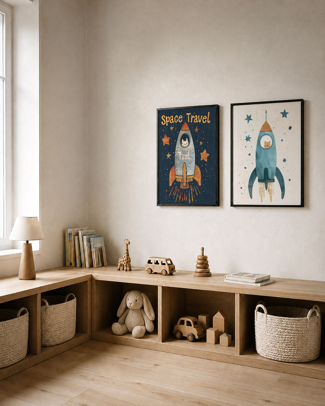Ruimteavontuur illustratie Posterset