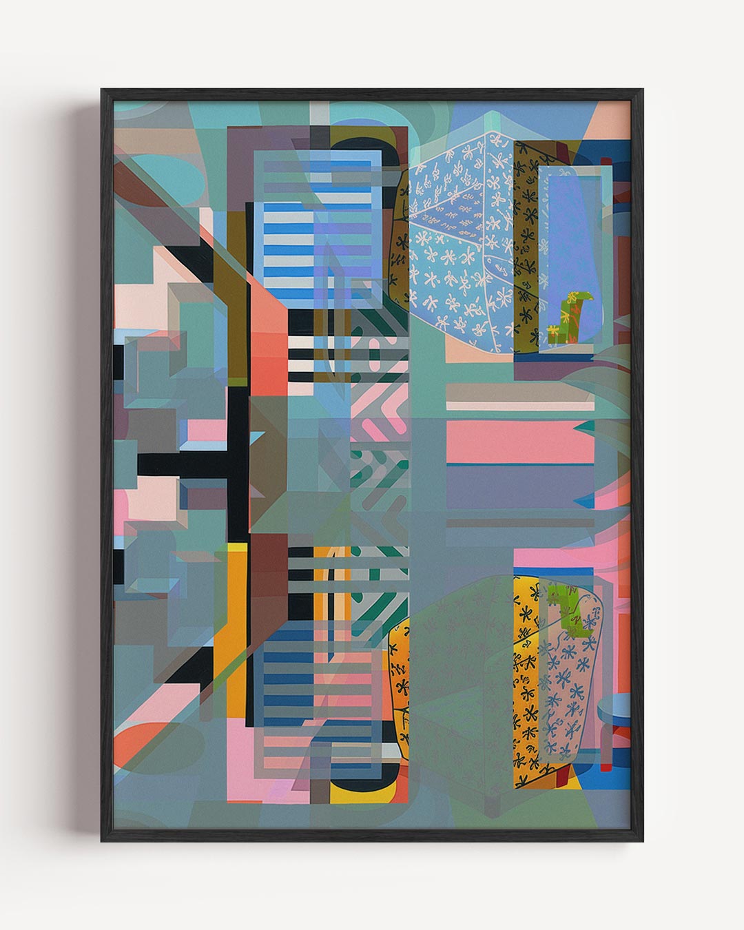 Abstracte Kleurenexplosie Poster-WallArtistic