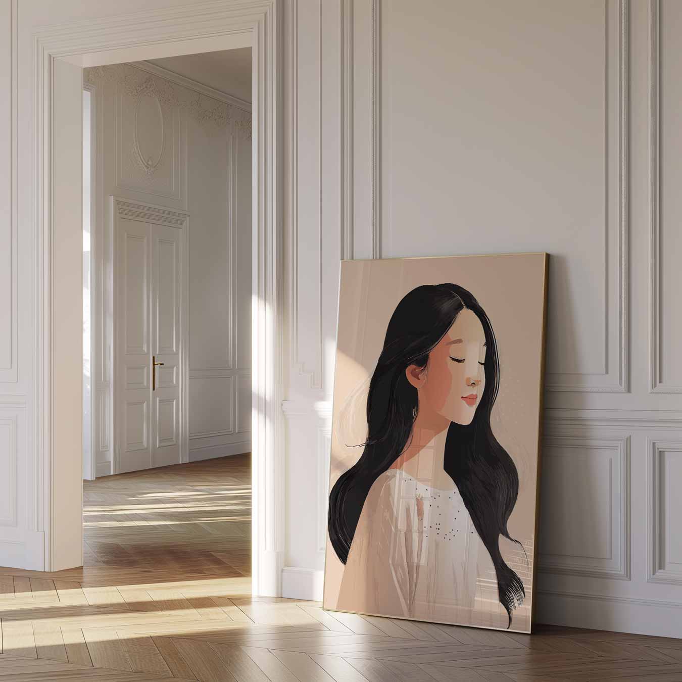 Serene Elegantie Vrouwenportret Poster