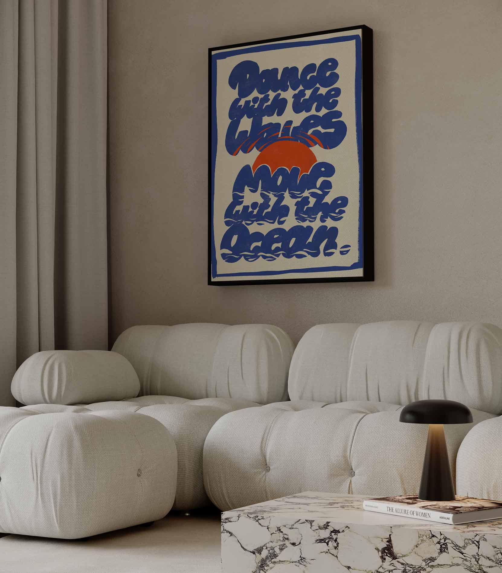 Dans met de Golven Kunstwerk-canvas-dibond-plexiglas-wanddecoratie-WallArtistic