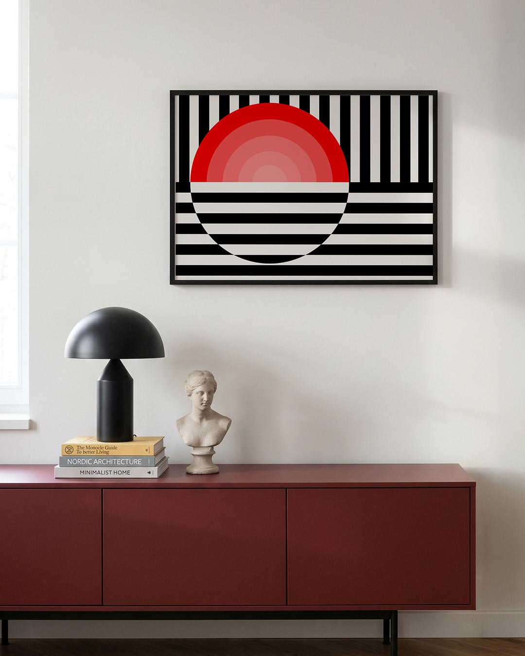 Lijnen en cirkel Poster