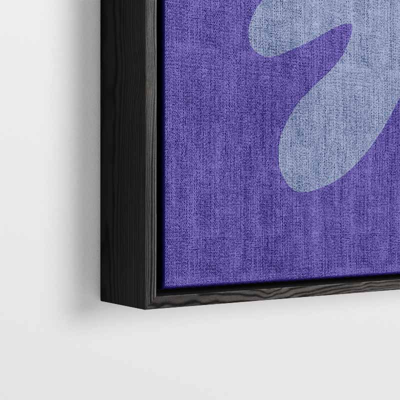 Blauwe Botanische Vormen Kunstwerk-canvas-dibond-plexiglas-wanddecoratie-WallArtistic