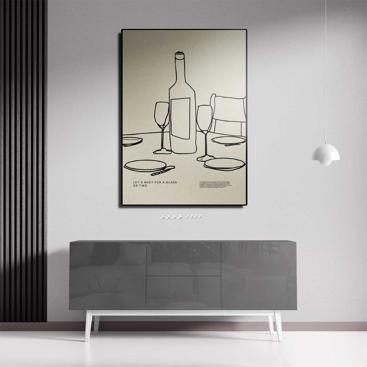Gezellig aan tafel Kunstwerk-canvas-dibond-plexiglas-wanddecoratie-WallArtistic