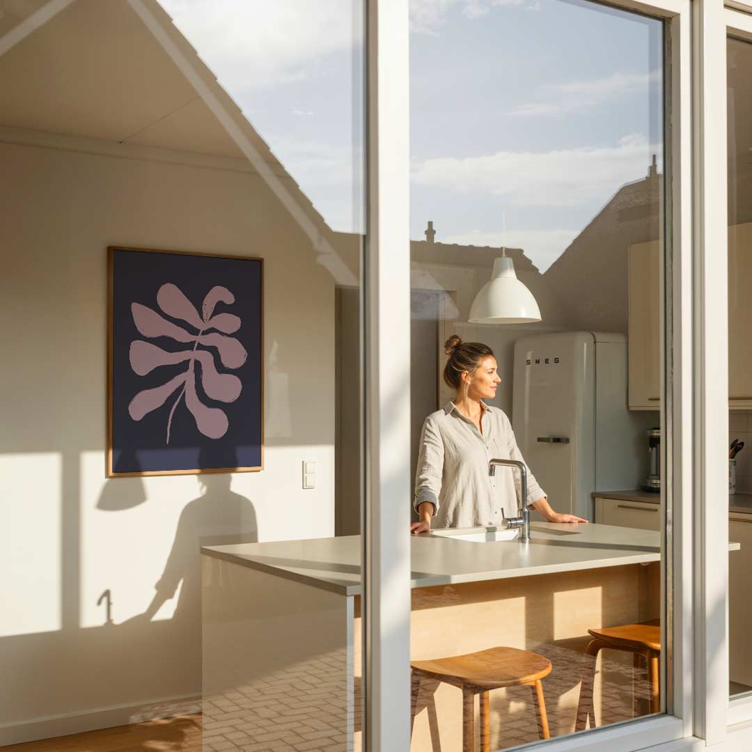 Moderne Monstera Bladeren Poster-WallArtistic