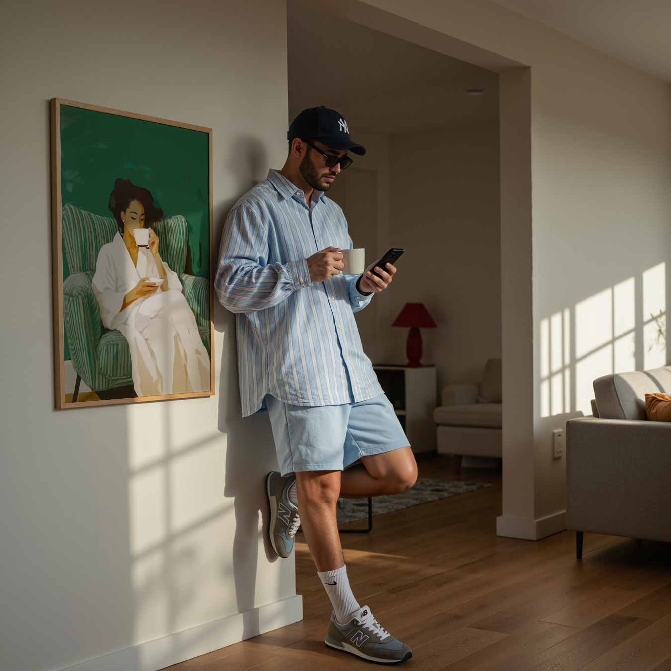 Ontspannen Ochtendmoment Poster-WallArtistic