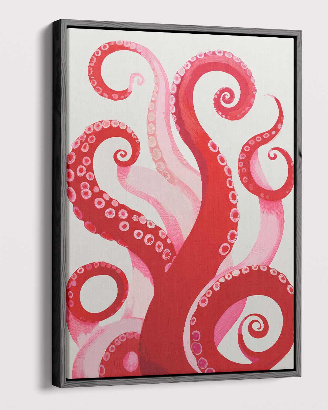 Vurige Tentakeldans Kunstwerk-canvas-dibond-plexiglas-wanddecoratie-WallArtistic