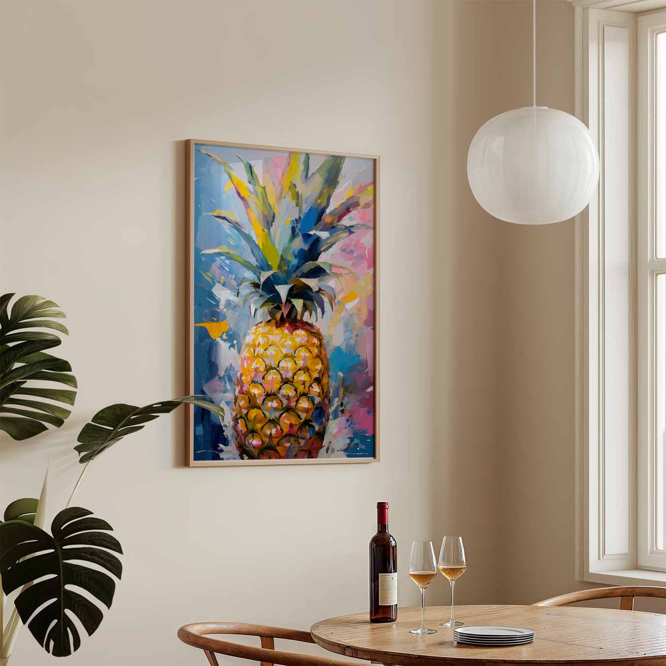 Ananas Kleurenexplosie Poster-WallArtistic