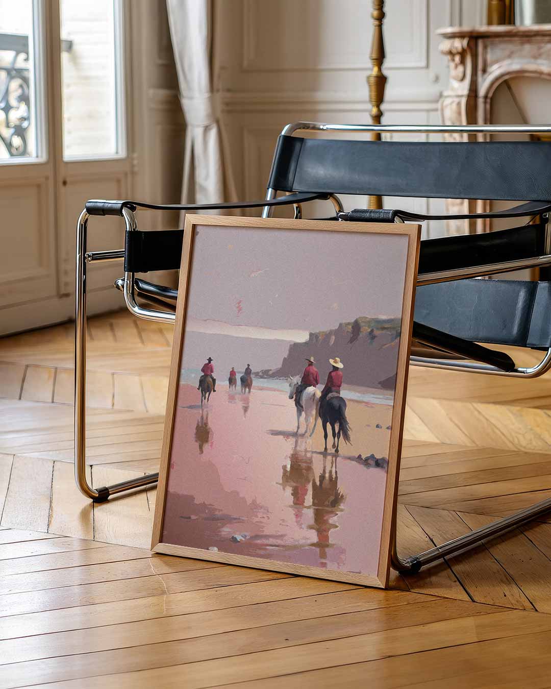 Cowboys op het Strand Poster-WallArtistic