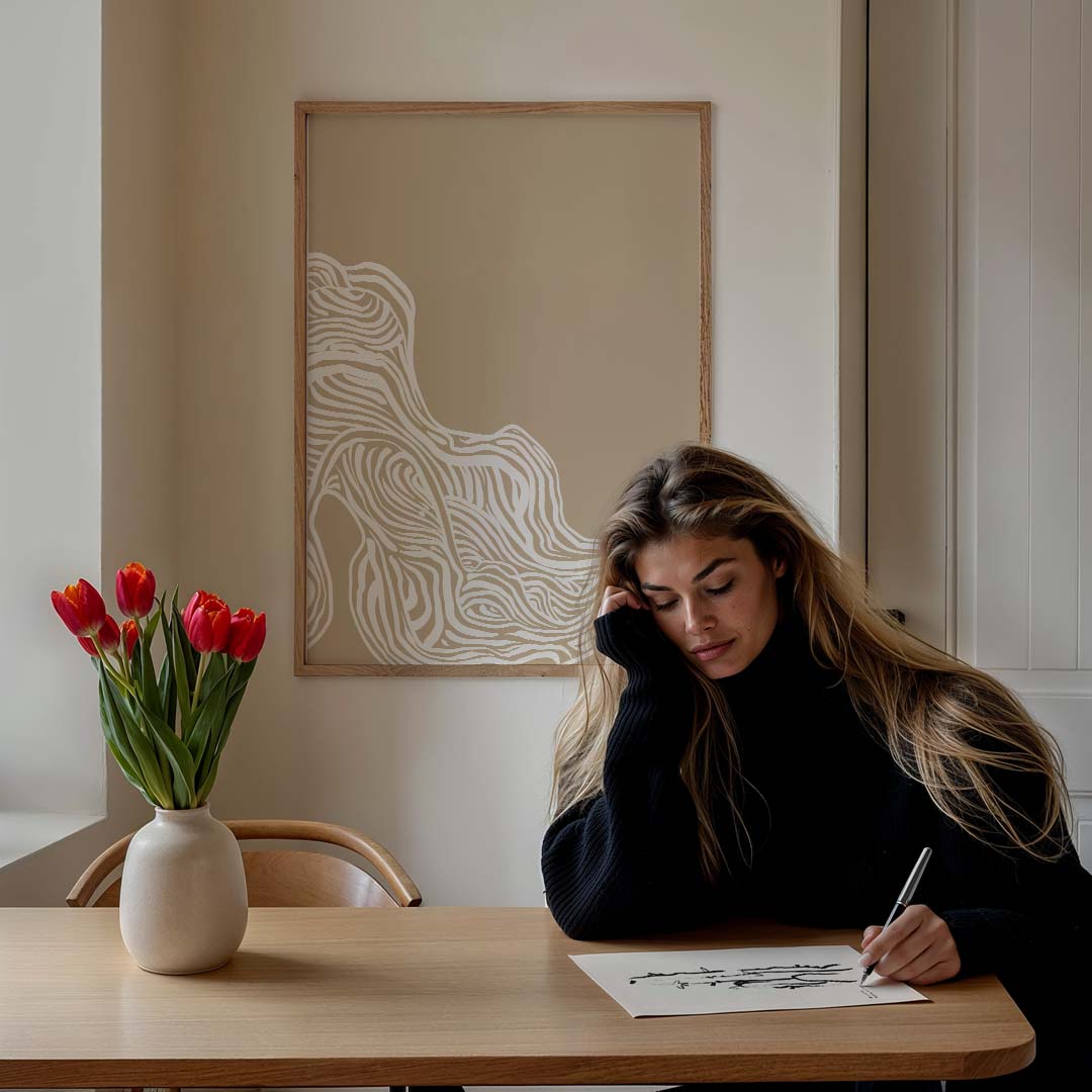 Elegante Organische Lijnen Poster-WallArtistic