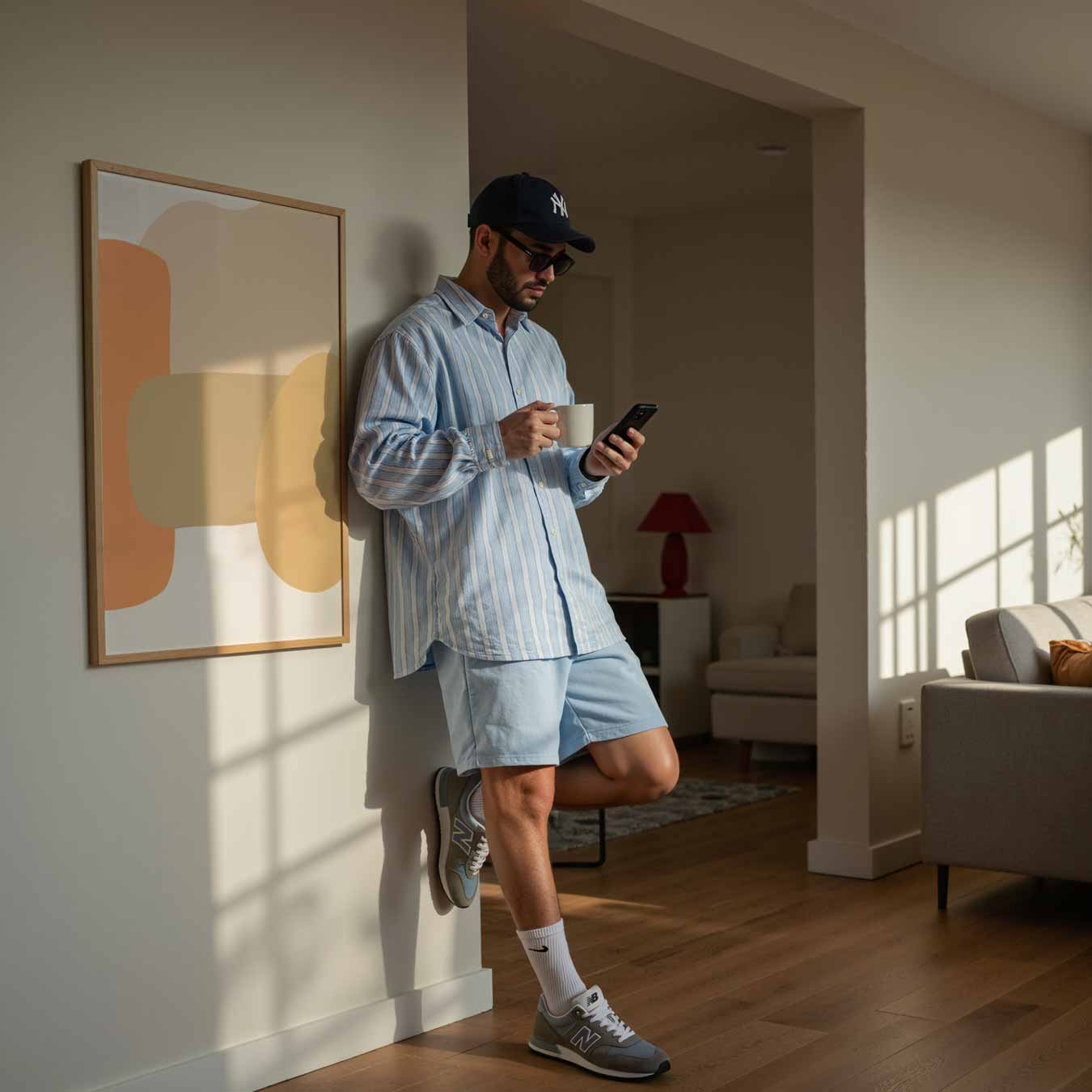 Zachte Abstracte Kleuren Poster-WallArtistic