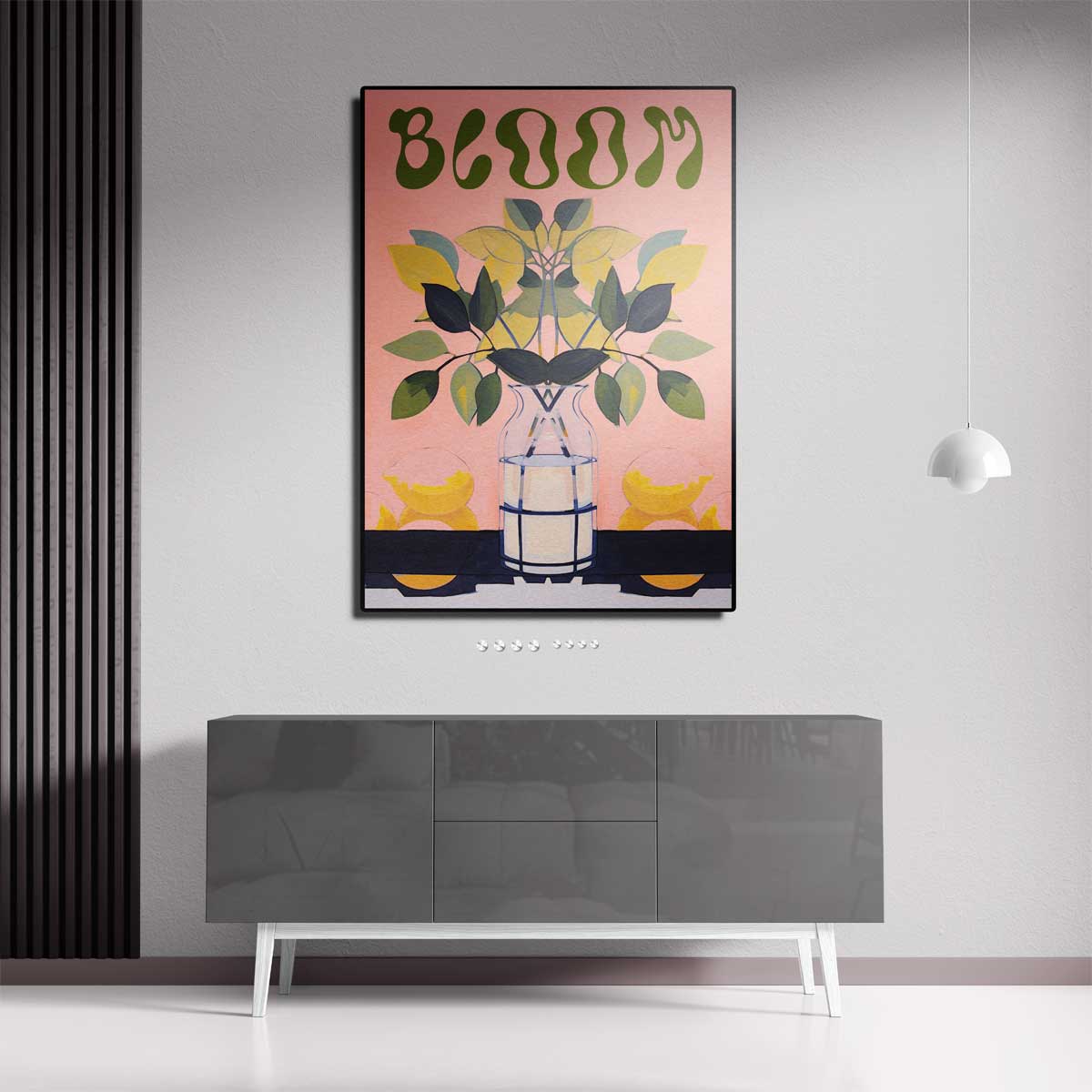 Bloemrijke Reflectie Kunstwerk-canvas-dibond-plexiglas-wanddecoratie-WallArtistic