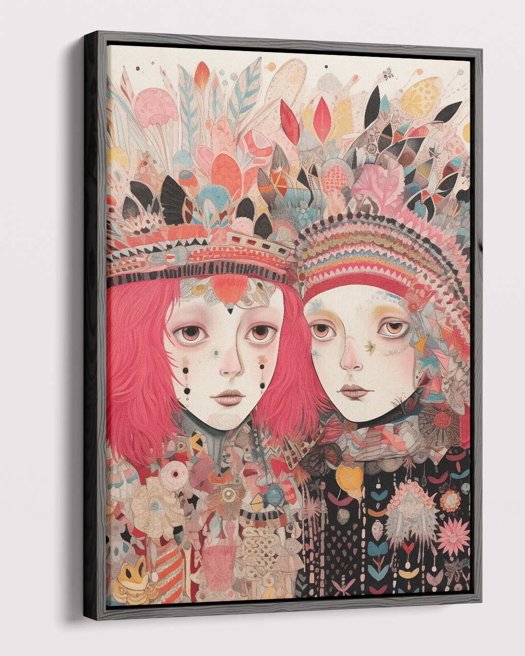 Kleurrijke Fantasiereis Kunstwerk-canvas-dibond-plexiglas-wanddecoratie-WallArtistic