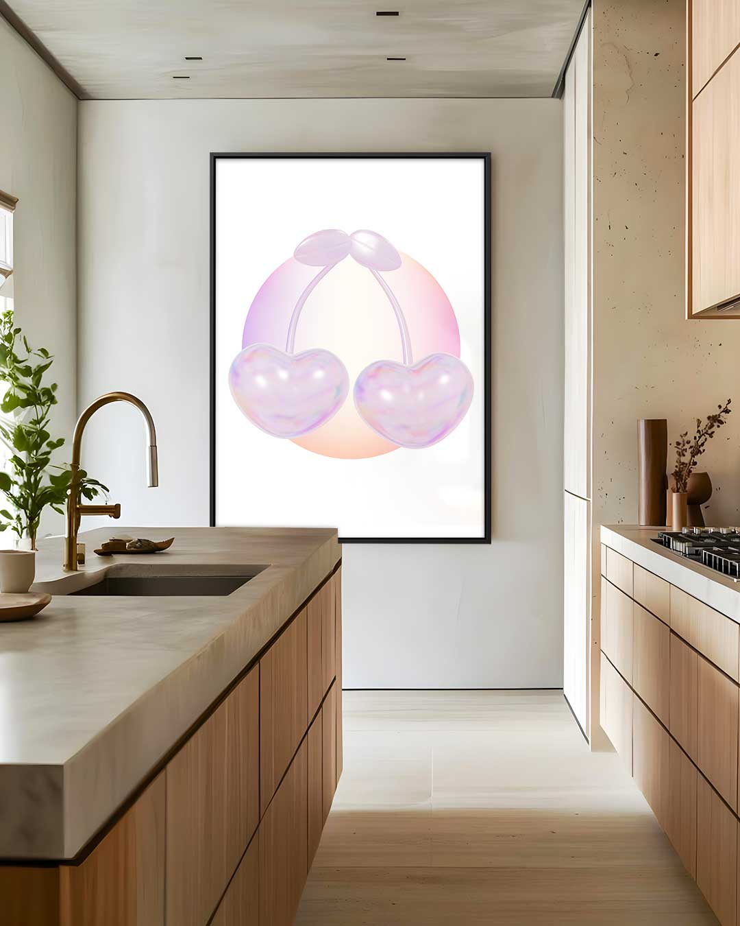 Glanzende Hartkersen Kunstwerk-canvas-dibond-plexiglas-wanddecoratie-WallArtistic