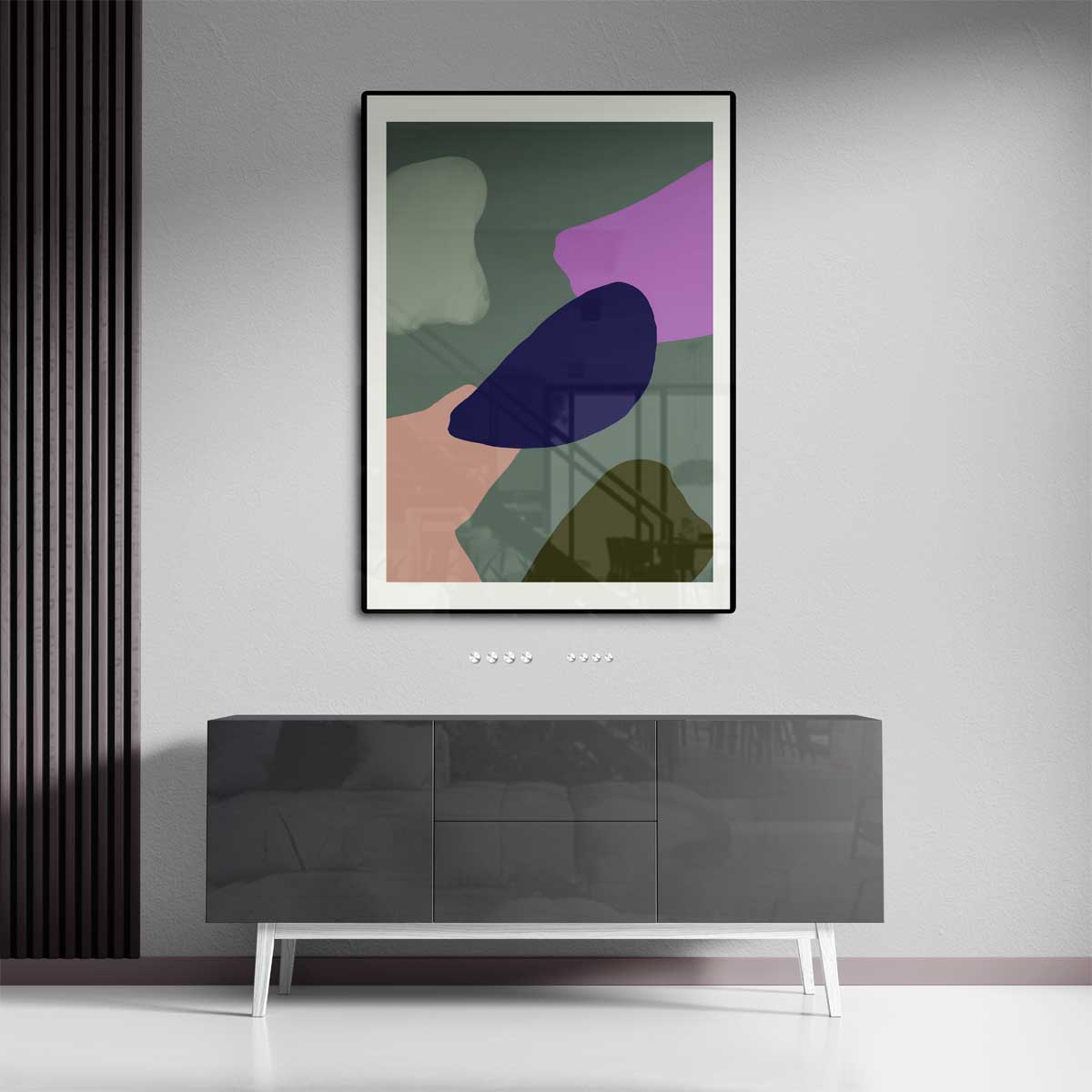 Kleurrijke Abstractie Kunstwerk-canvas-dibond-plexiglas-wanddecoratie-WallArtistic