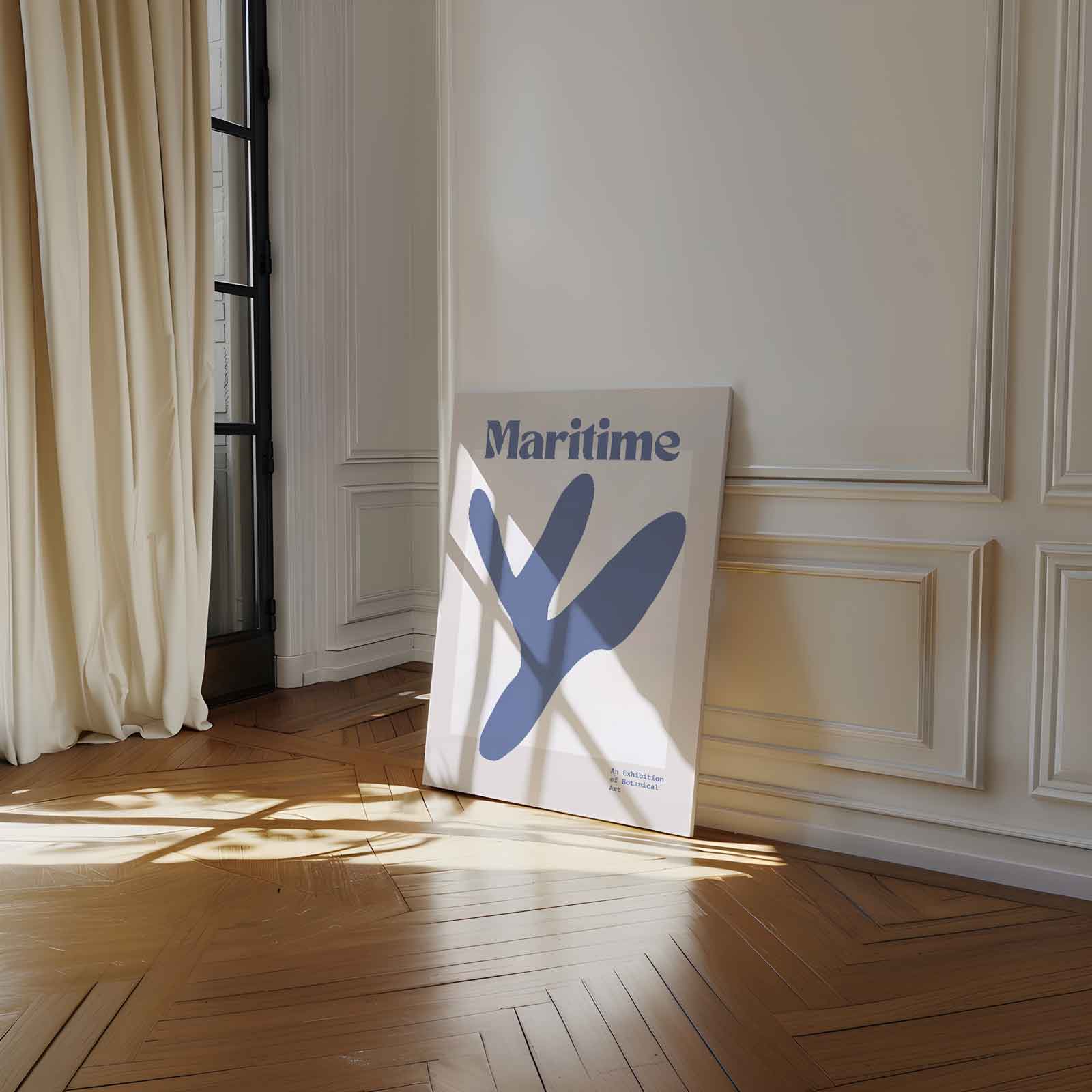 Maritieme Botanische Expressie Kunstwerk-canvas-dibond-plexiglas-wanddecoratie-WallArtistic