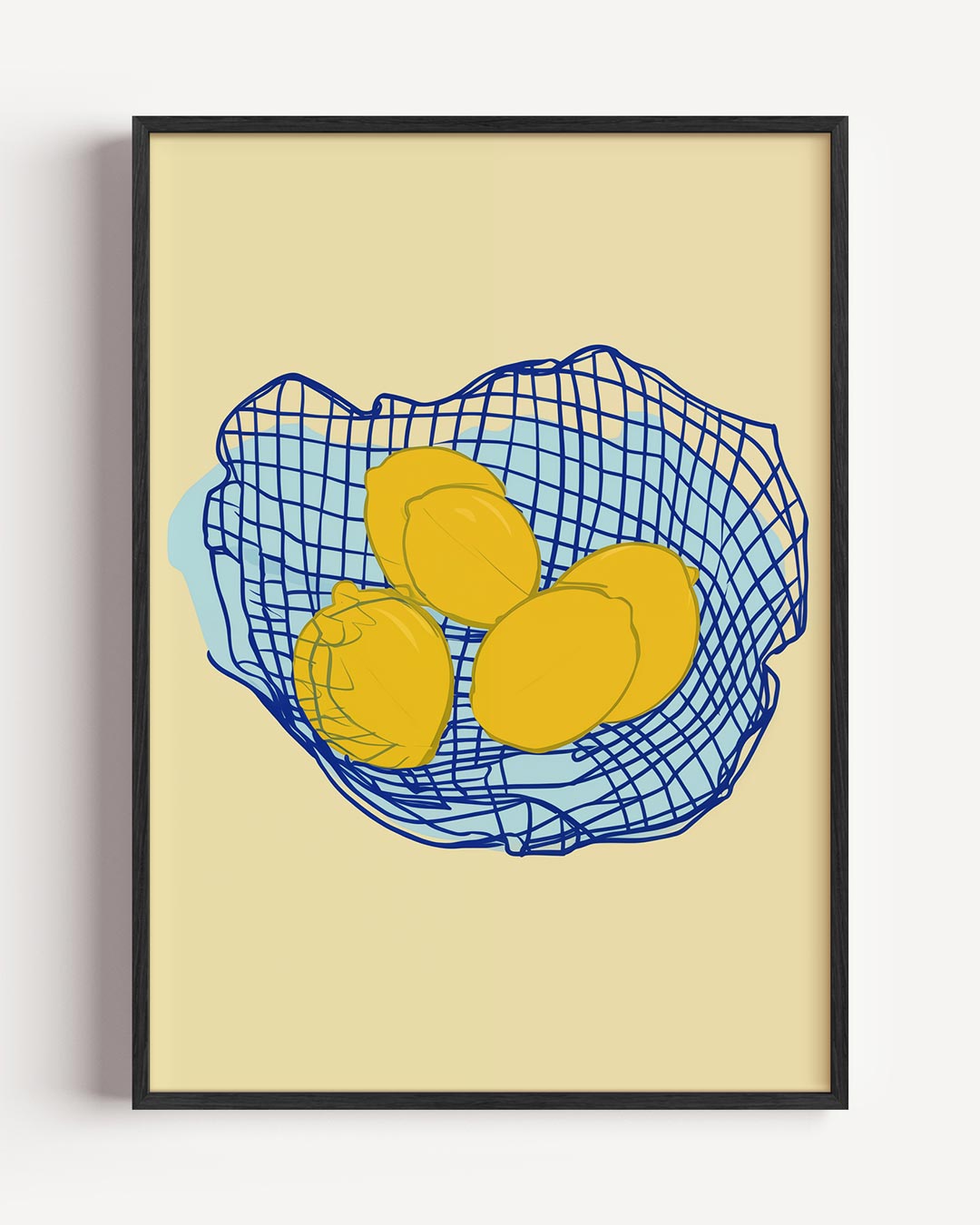 Zomerse Citroen Illustratie Poster-WallArtistic