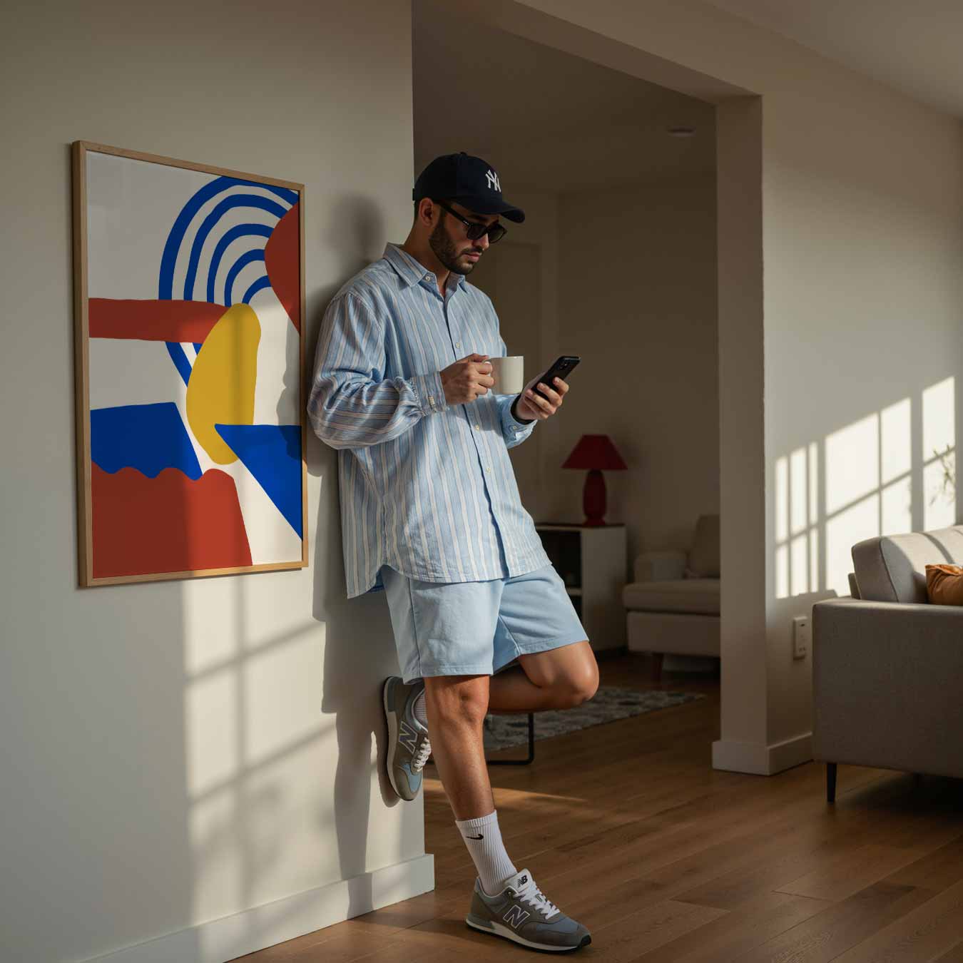 Kleurrijke Abstracte Kunstposter-WallArtistic