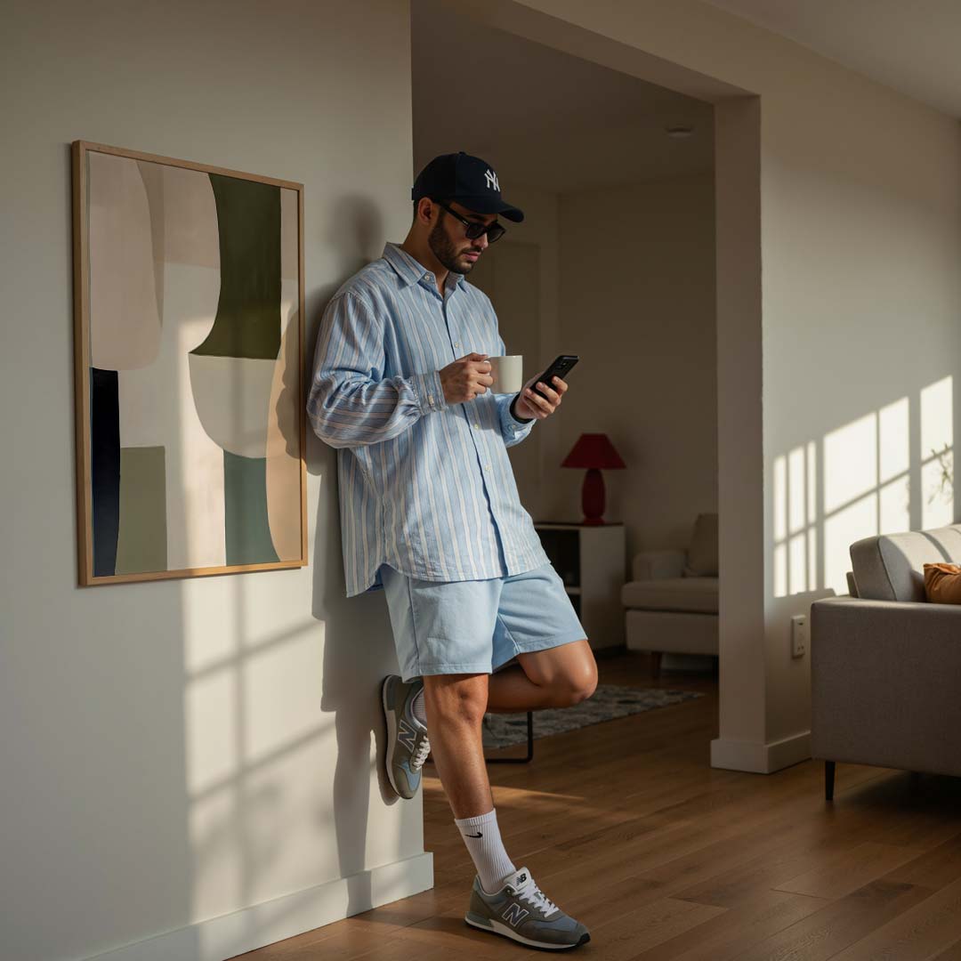 Abstracte Aardetinten Poster-WallArtistic