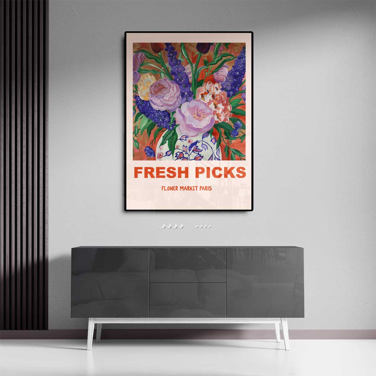 Bloemenmarkt Parijs Kunstwerk-canvas-dibond-plexiglas-wanddecoratie-WallArtistic