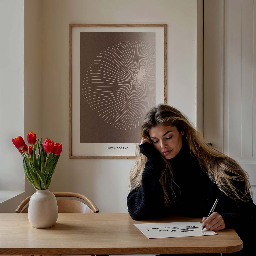 Moderne Spiraal Kunst Poster-WallArtistic
