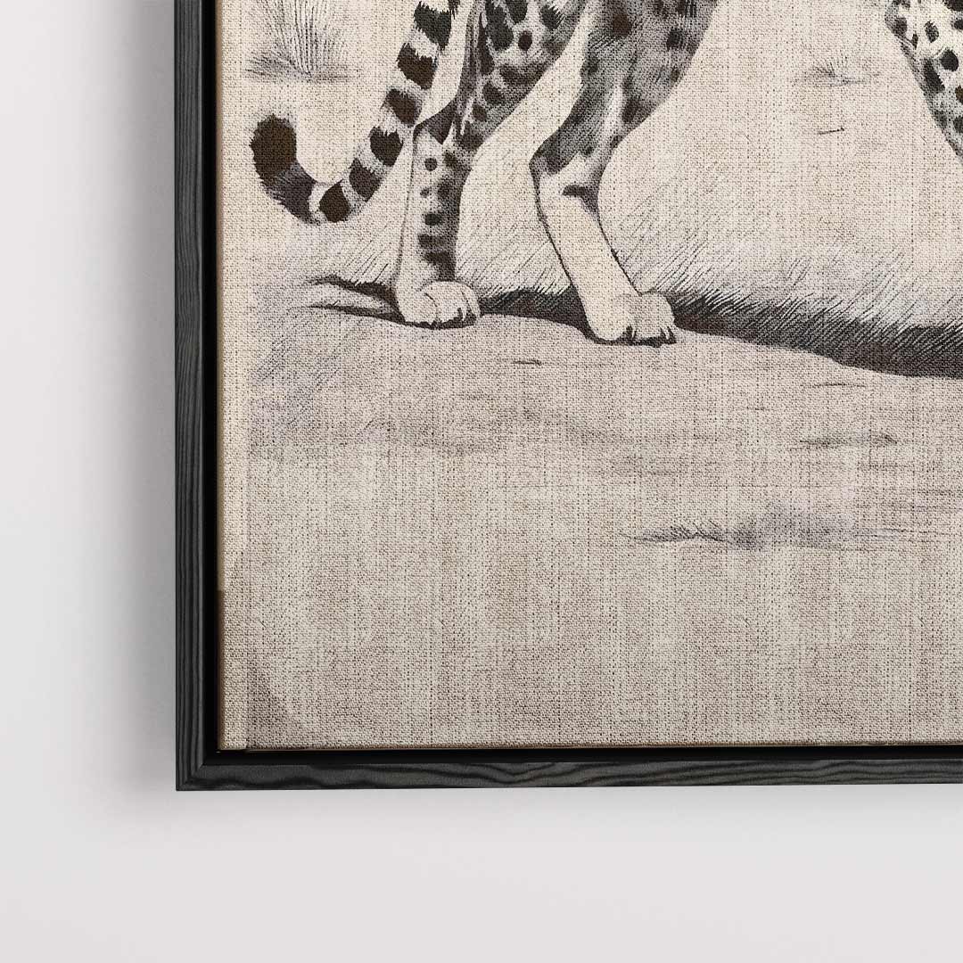 Majestueuze Cheetah op Savanne Kunstwerk-canvas-dibond-plexiglas-wanddecoratie-WallArtistic