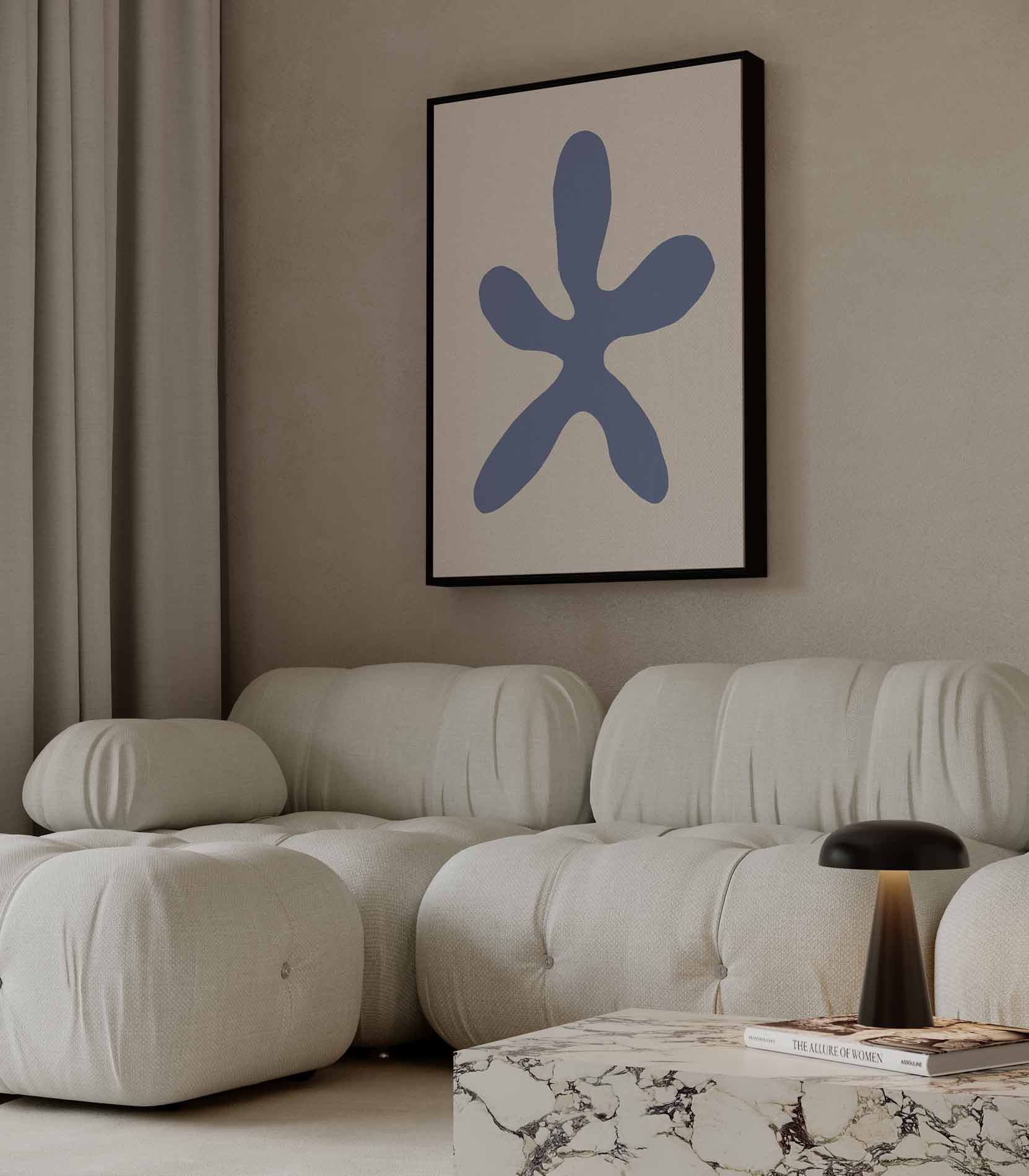 Abstracte Bloemexpressie Kunstwerk-canvas-dibond-plexiglas-wanddecoratie-WallArtistic