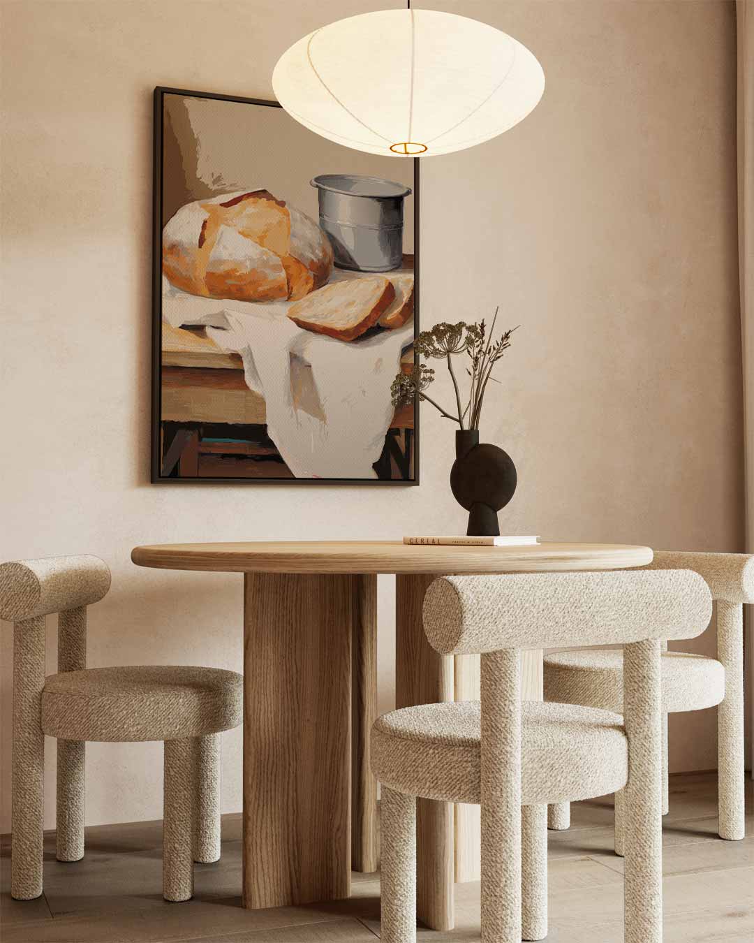 Rustiek Brood Stilleven Kunstwerk-canvas-dibond-plexiglas-wanddecoratie-WallArtistic