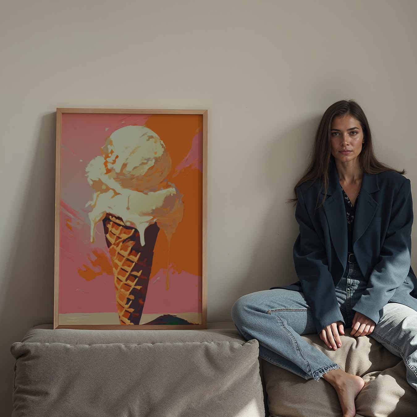 Zomers IJsje Poster-WallArtistic