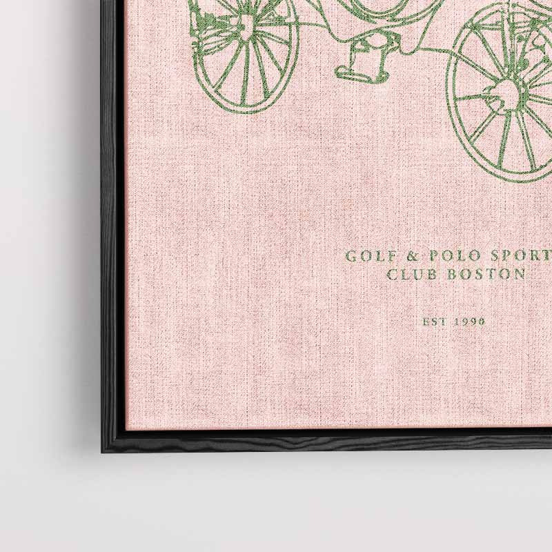 Vintage Boston Koets Illustratie Kunstwerk-canvas-dibond-plexiglas-wanddecoratie-WallArtistic