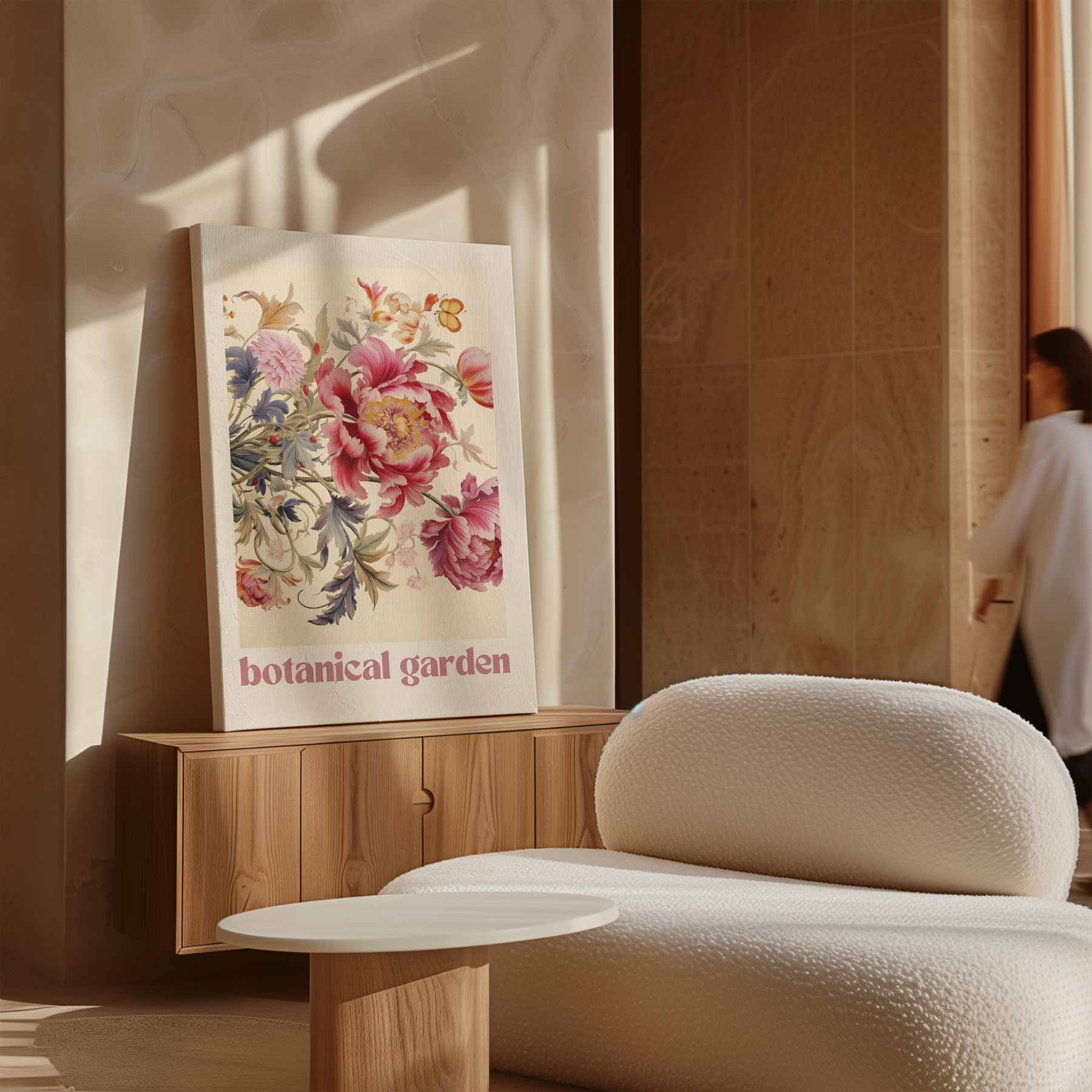 Kleurrijke Bloementuin Kunstwerk-canvas-dibond-plexiglas-wanddecoratie-WallArtistic