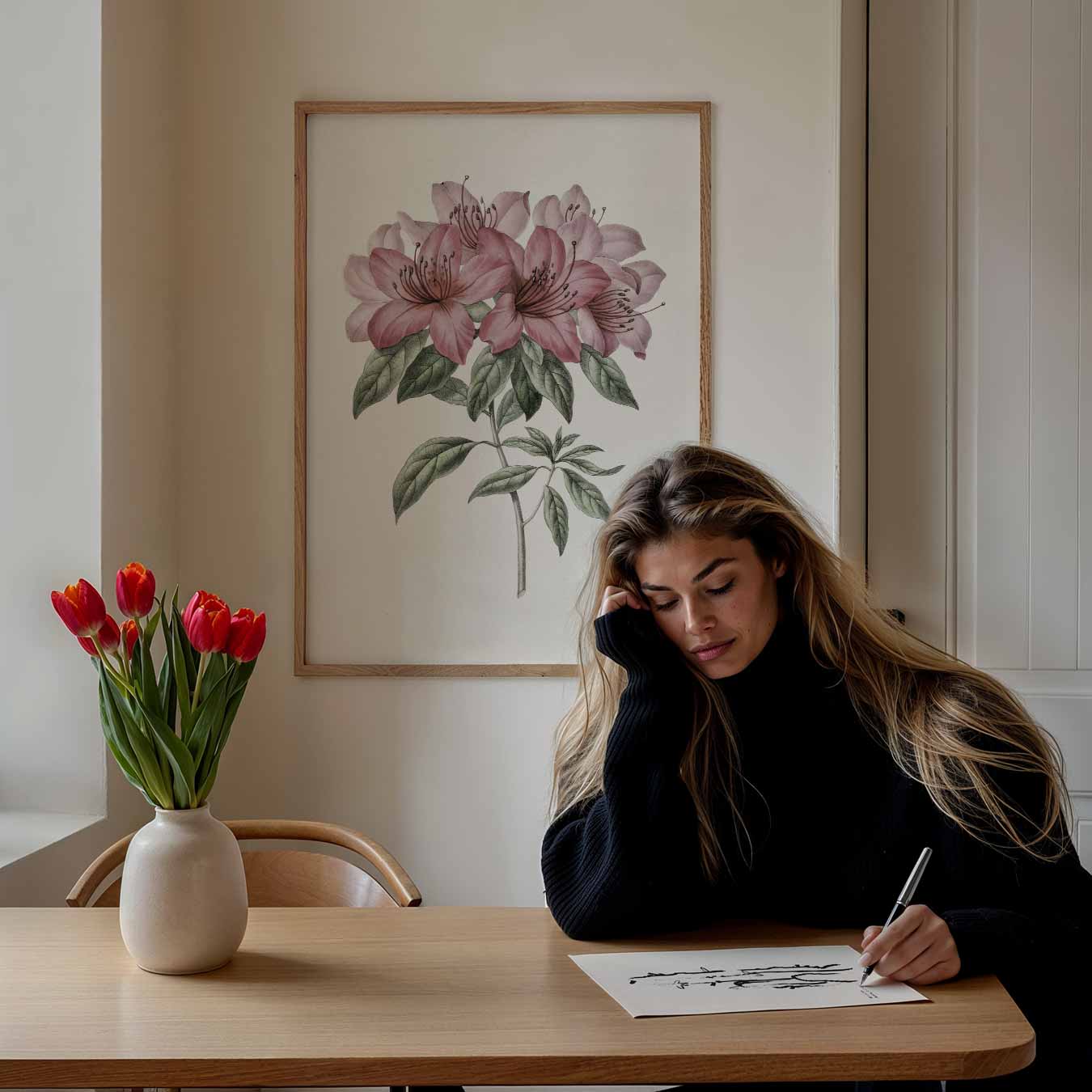 Elegante Bloemenpracht Poster
