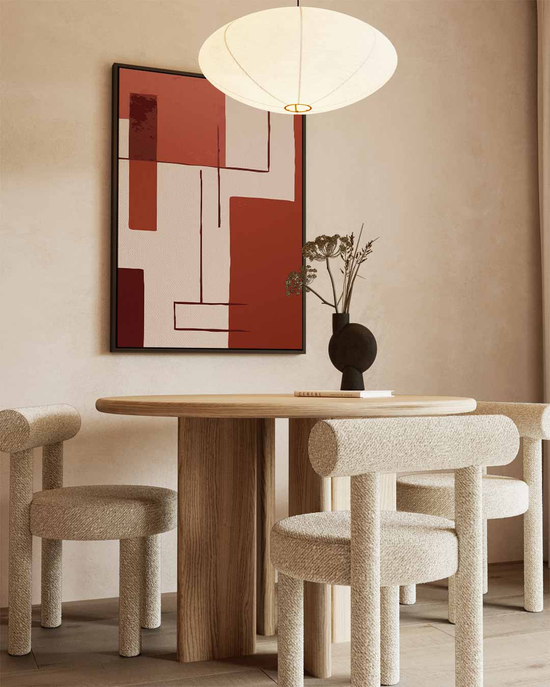 Abstracte Moderne Compositie Kunstwerk-canvas-dibond-plexiglas-wanddecoratie-WallArtistic
