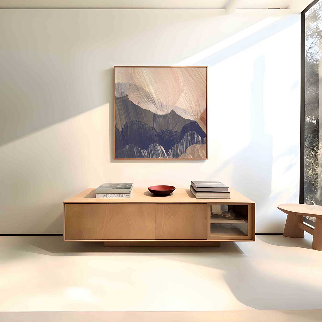 Abstracte penseelstreken Poster