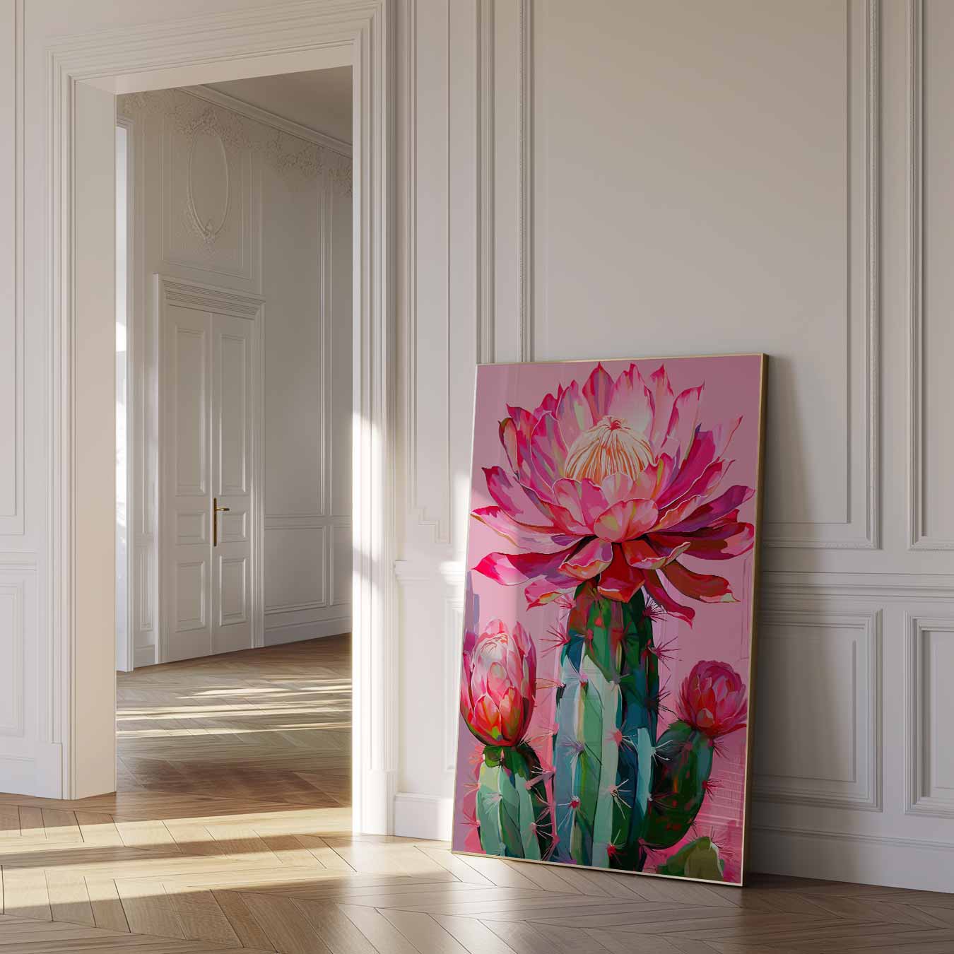 Botanische Cactus Bloemenpracht Poster