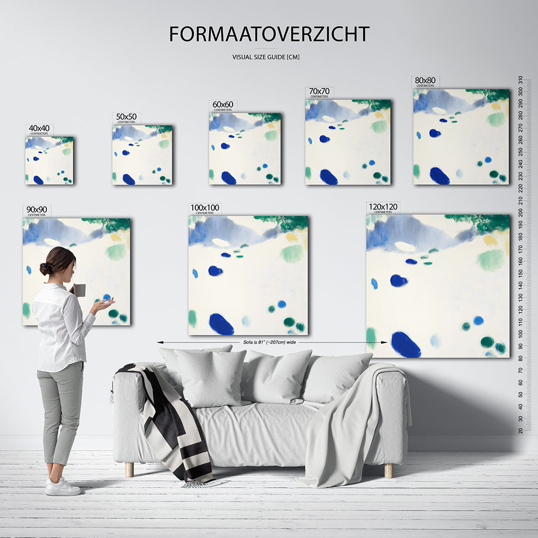 Vloeiende kleurencompositie Kunstwerk