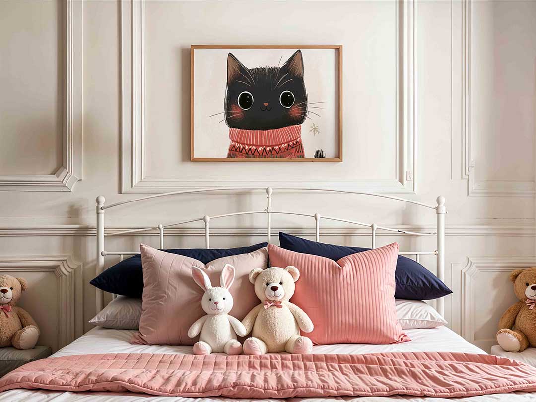 Kat met trui Poster