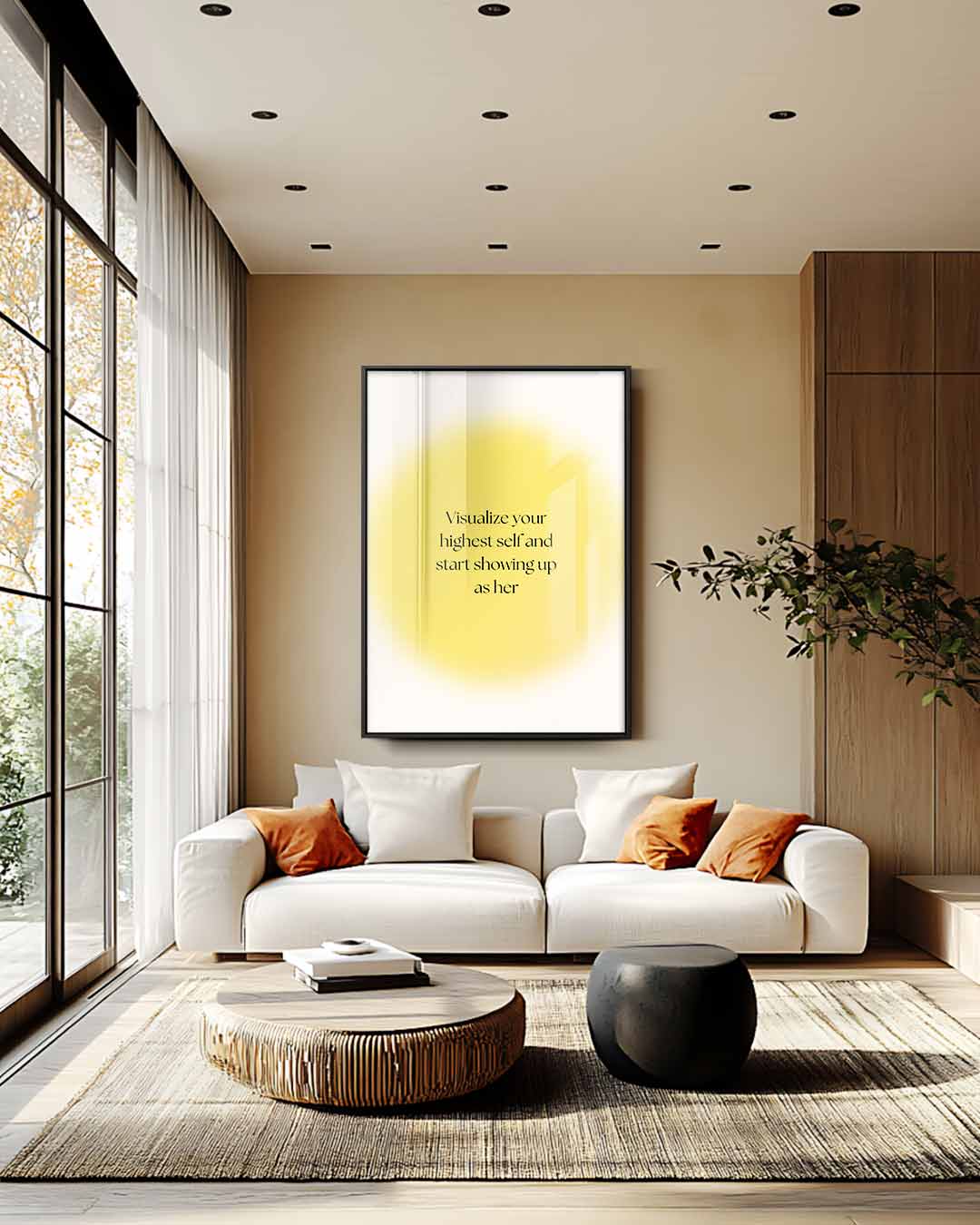 Inspirerend zelfportret quote Kunstwerk-canvas-dibond-plexiglas-wanddecoratie-WallArtistic
