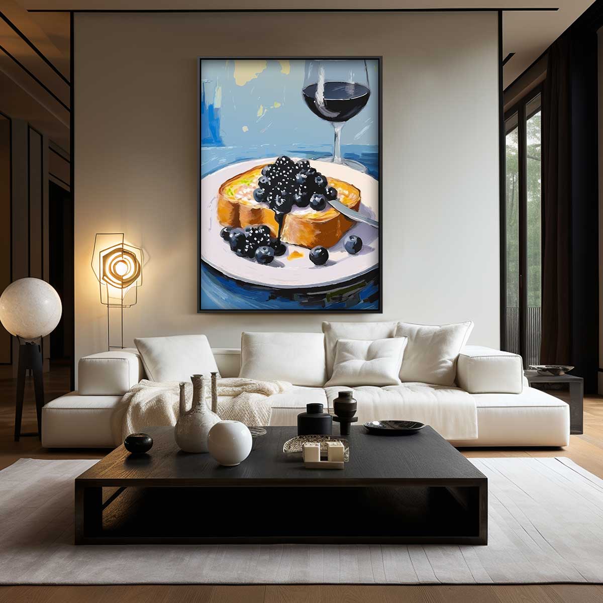Ontbijtgenot met Bessen Kunstwerk-canvas-dibond-plexiglas-wanddecoratie-WallArtistic