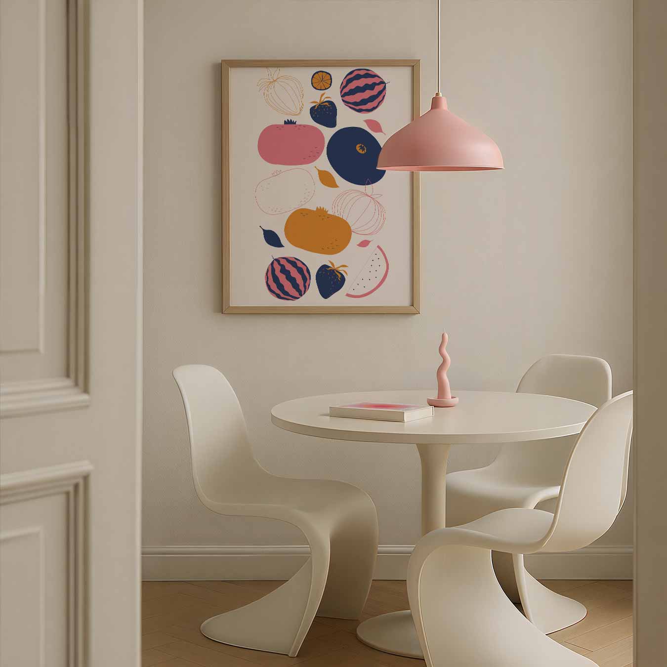 Speelse Fruitkunst Poster-WallArtistic