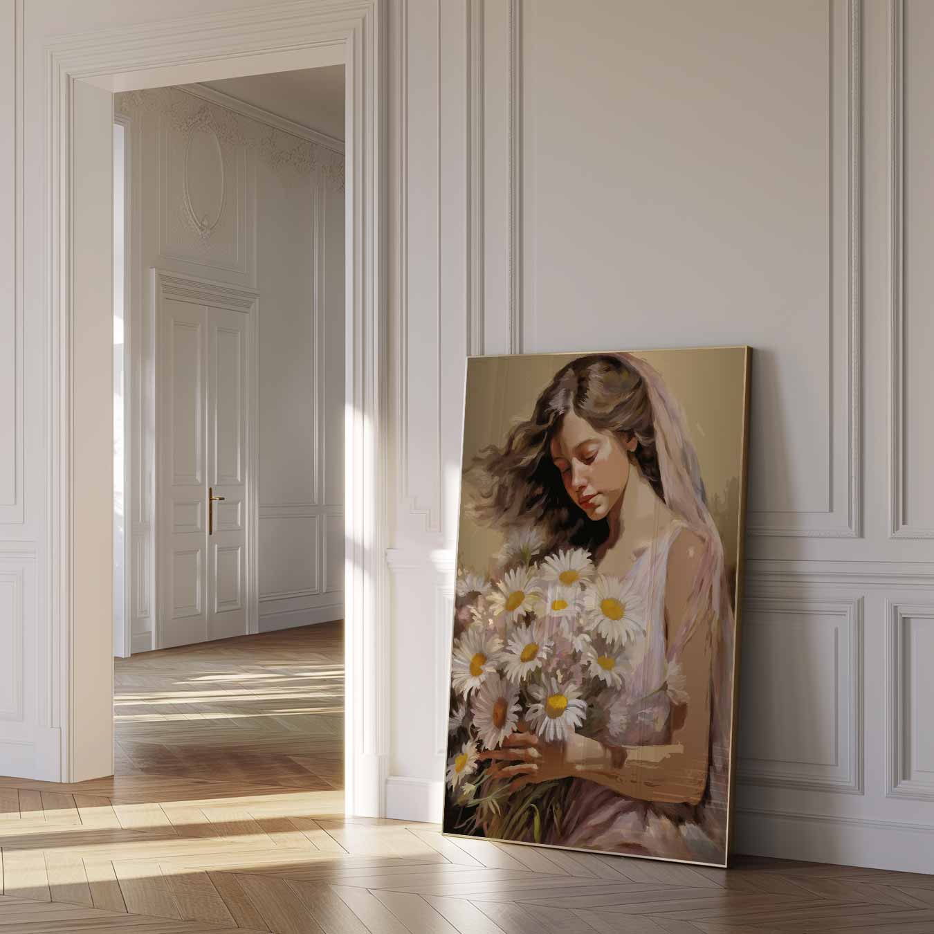 Vrouwelijke Zachte Bloemenpracht Poster