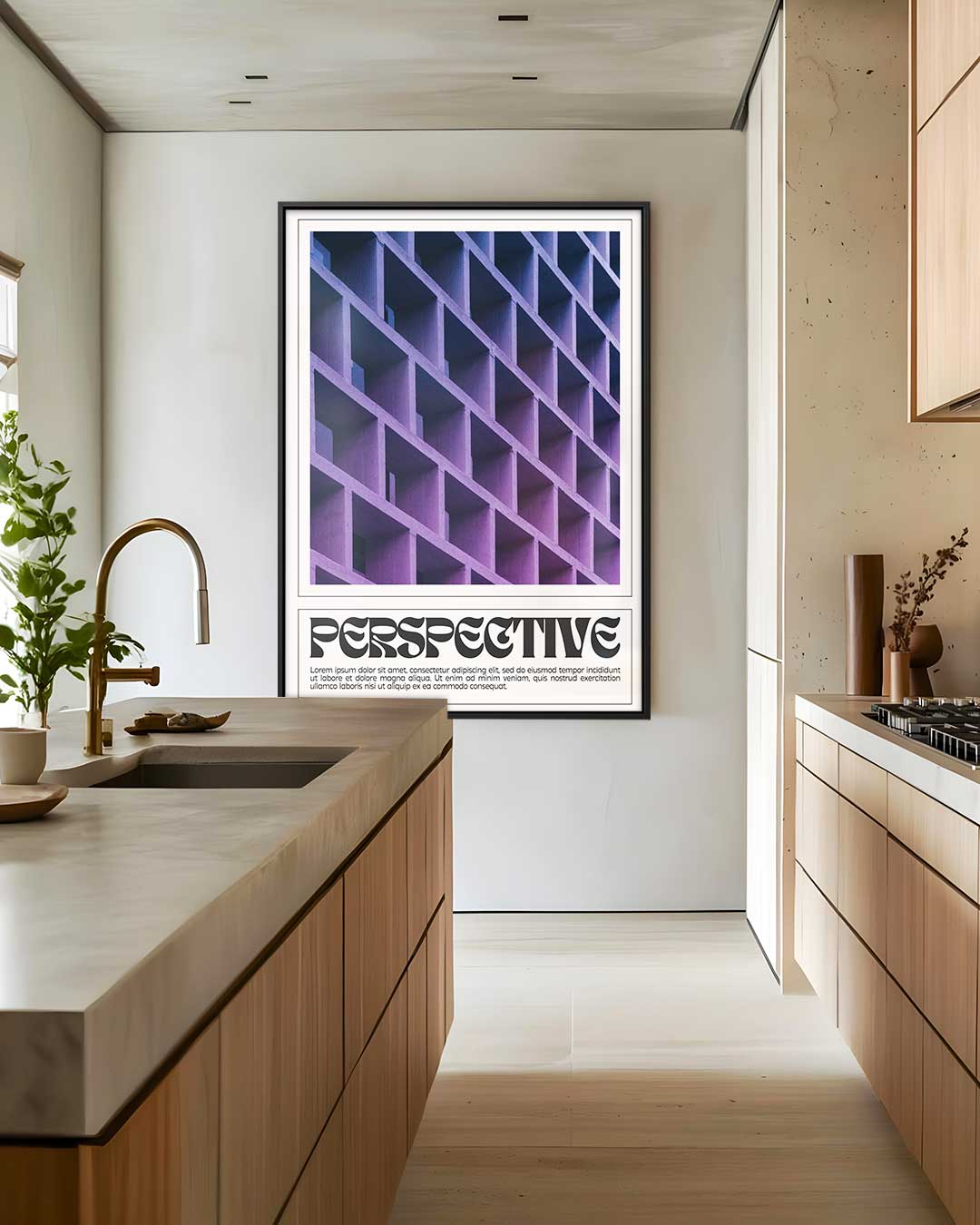 Geometrische Perspectieven Kunstwerk-canvas-dibond-plexiglas-wanddecoratie-WallArtistic